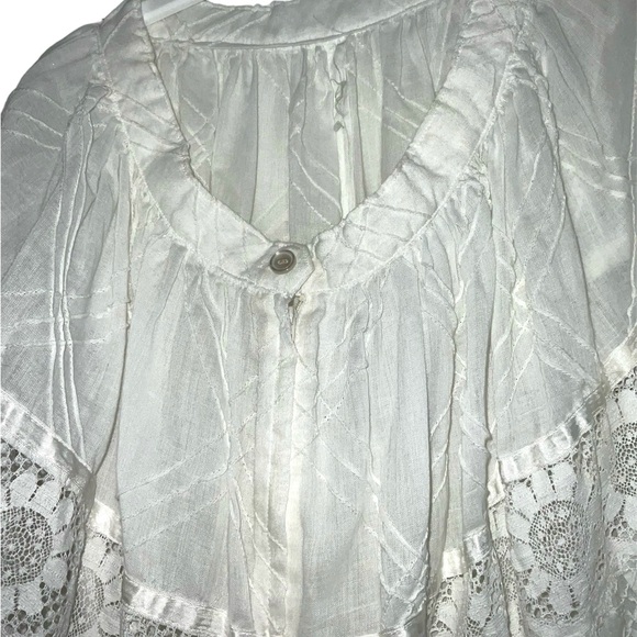 Vintage Minna Lee Two Piece Cotton & Lace Skirt Suit Size S - Picture 7 of 11